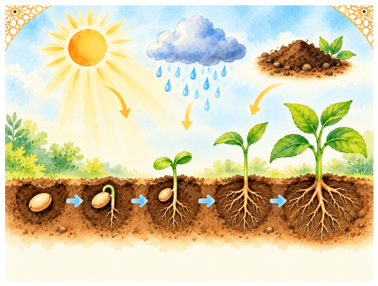 Sample illustration from inside Seeds of Allah's Creation